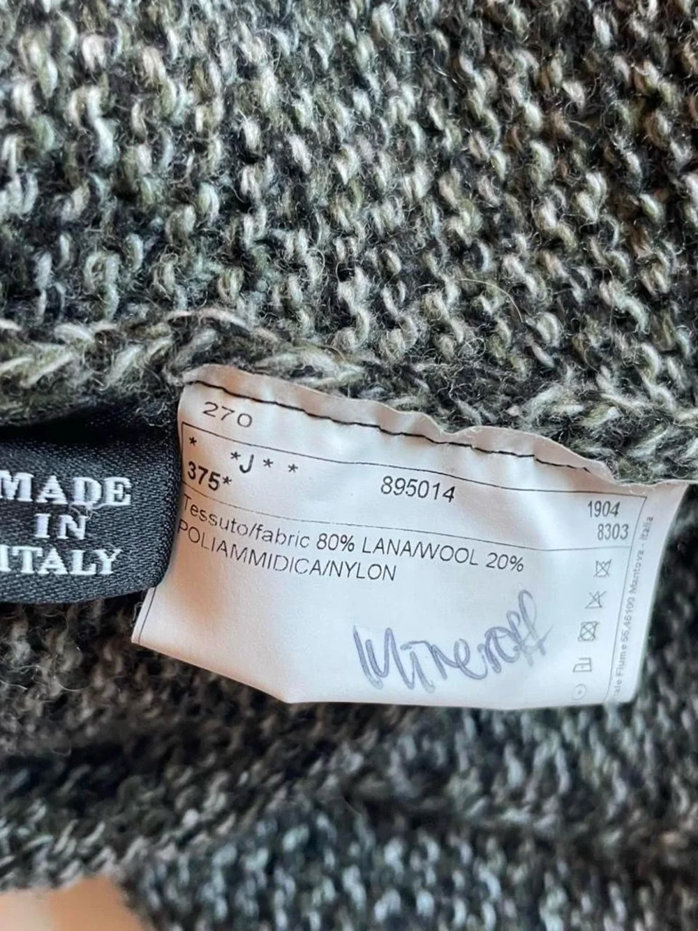 L.B.M. 1911 Italy Limited Edition Wool Blend Marled Grey Knit Blazer Jacket - 54